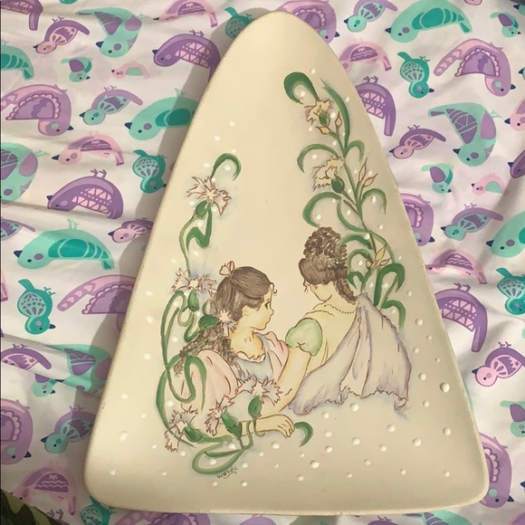 Painted Twins Girls Pottery Magical Hand-painted